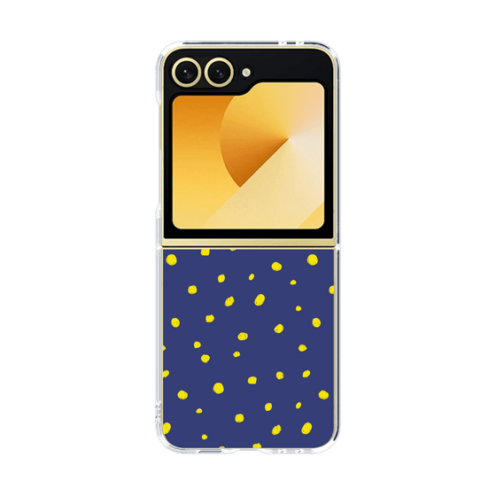 クリアケース［ Drawing Dot - Navy ］