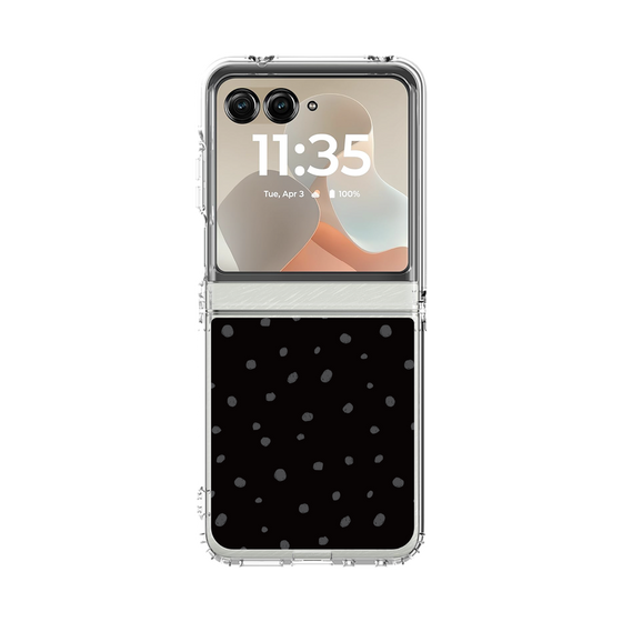 クリアケース［ Drawing Dot - Black ］