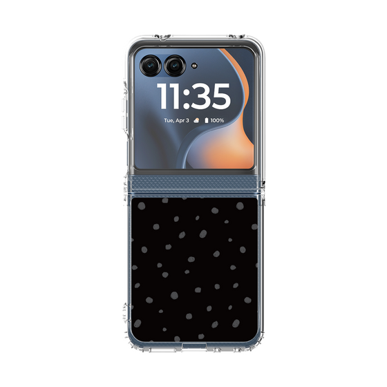 クリアケース［ Drawing Dot - Black ］
