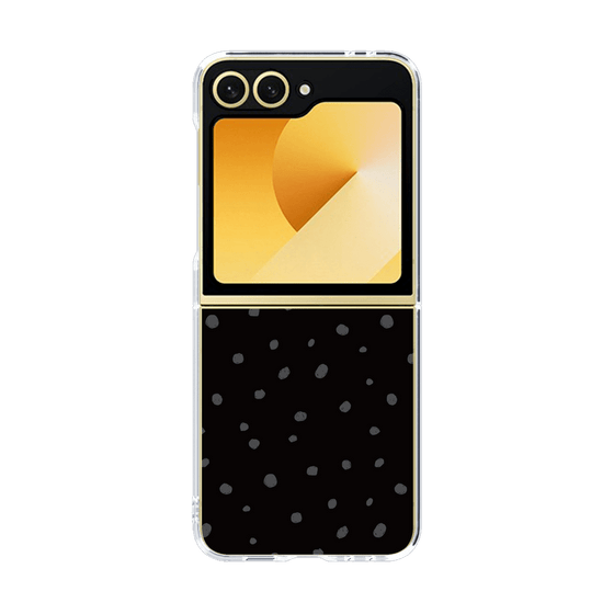 クリアケース［ Drawing Dot - Black ］