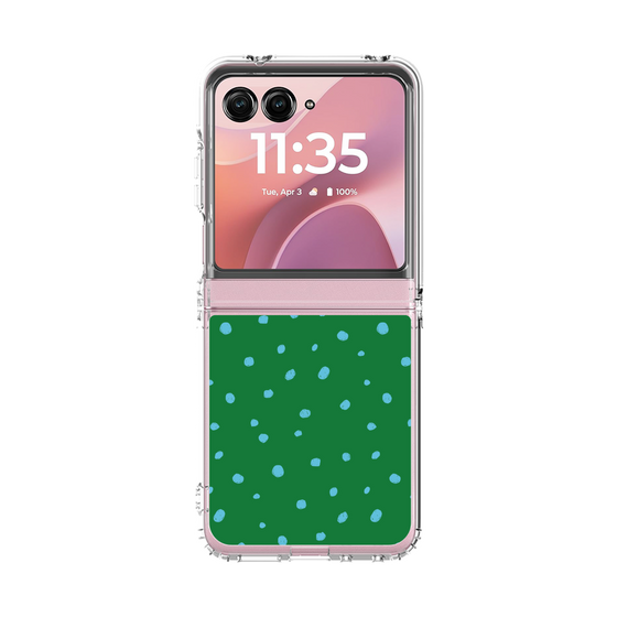 クリアケース［ Drawing Dot - Green ］