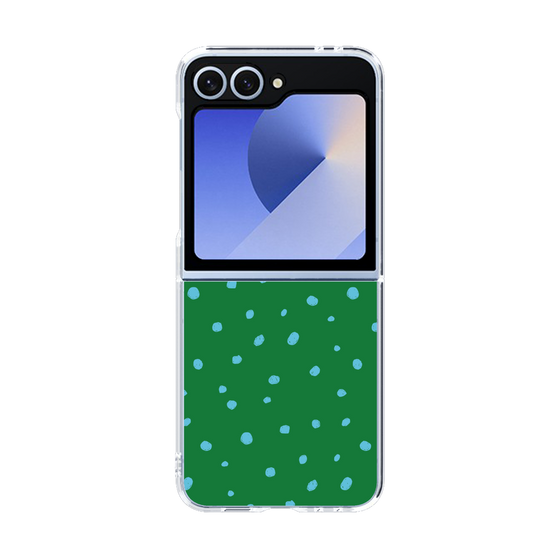 クリアケース［ Drawing Dot - Green ］