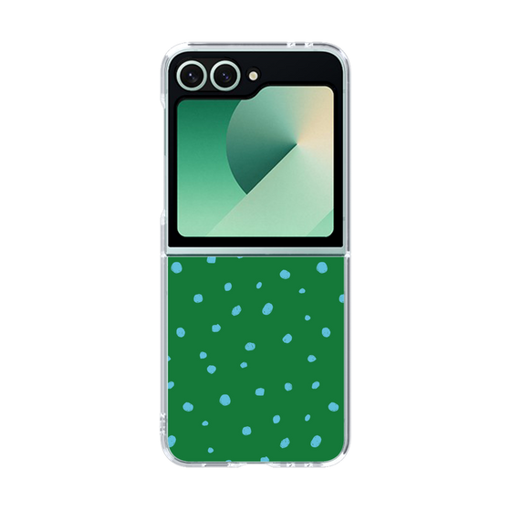 クリアケース［ Drawing Dot - Green ］