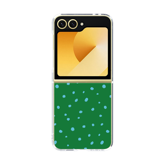 クリアケース［ Drawing Dot - Green ］