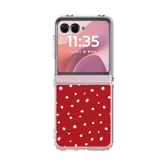 クリアケース［ Drawing Dot - Red ］