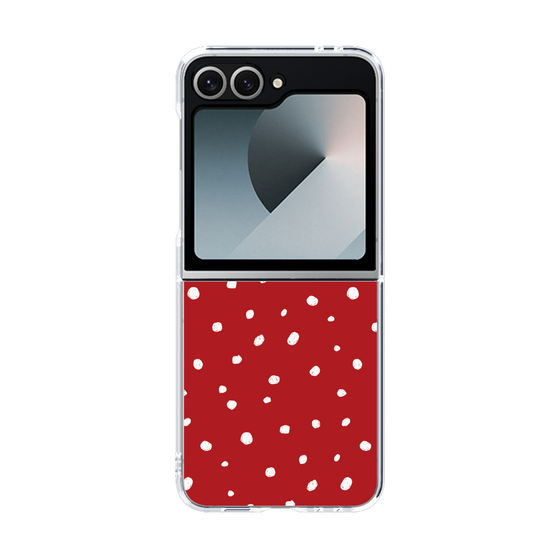 クリアケース［ Drawing Dot - Red ］