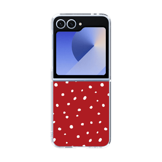クリアケース［ Drawing Dot - Red ］