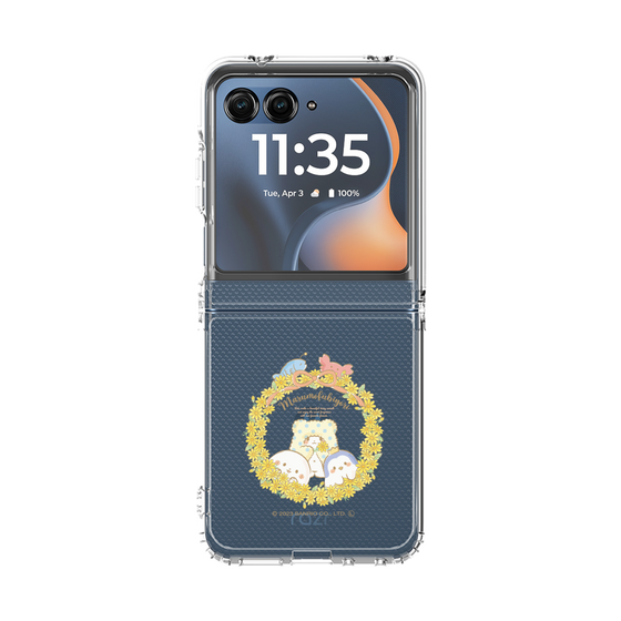 クリアケース［ まるもふびより - フラワーリース ］