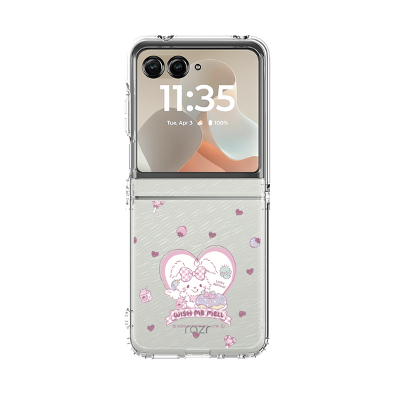 クリアケース［ ウィッシュミーメル - くすみギンガム ］