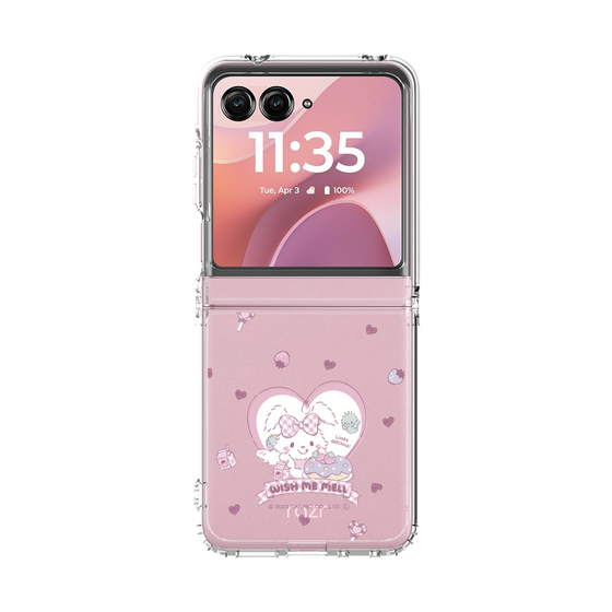 クリアケース［ ウィッシュミーメル - くすみギンガム ］