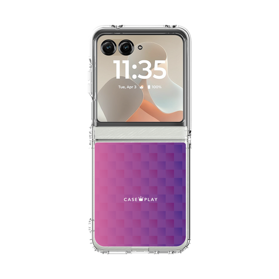 クリアケース［ CASEPLAY Check - Purple ］