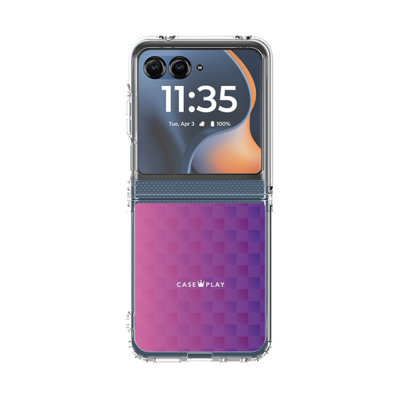 クリアケース［ CASEPLAY Check - Purple ］