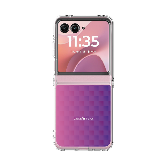 クリアケース［ CASEPLAY Check - Purple ］