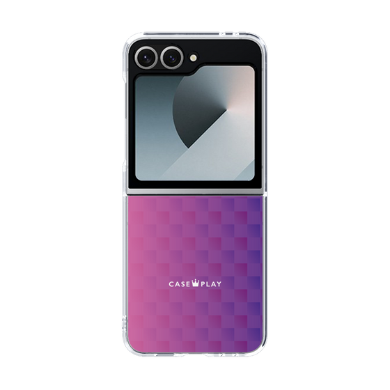 クリアケース［ CASEPLAY Check - Purple ］
