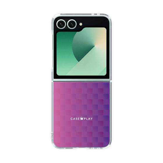 クリアケース［ CASEPLAY Check - Purple ］