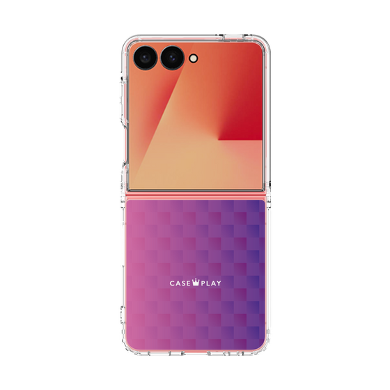 クリアケース［ CASEPLAY Check - Purple ］