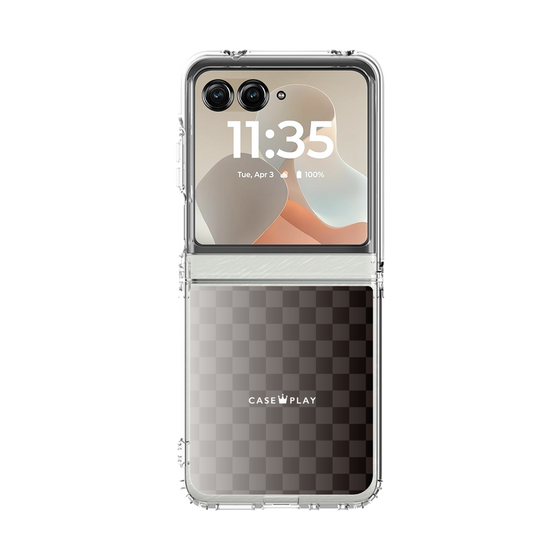 クリアケース［ CASEPLAY Check - Black ］
