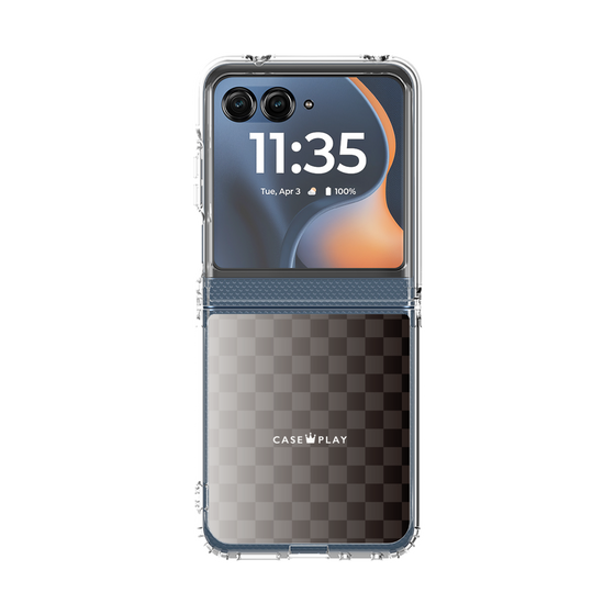 クリアケース［ CASEPLAY Check - Black ］