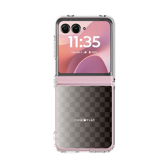 クリアケース［ CASEPLAY Check - Black ］