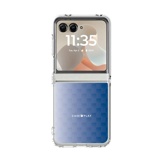 クリアケース［ CASEPLAY Check - Blue ］