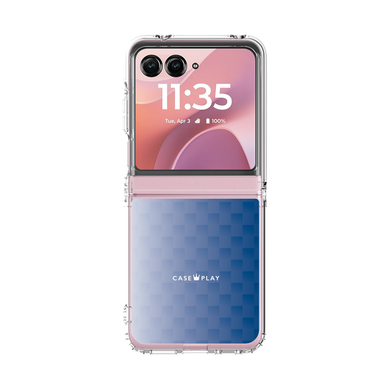 クリアケース［ CASEPLAY Check - Blue ］