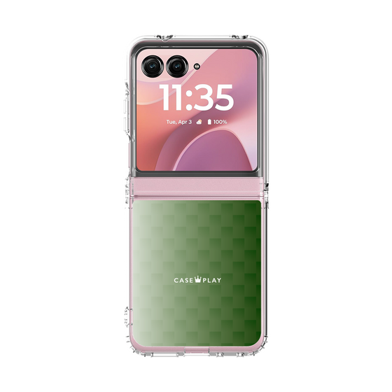 クリアケース［ CASEPLAY Check - Green ］
