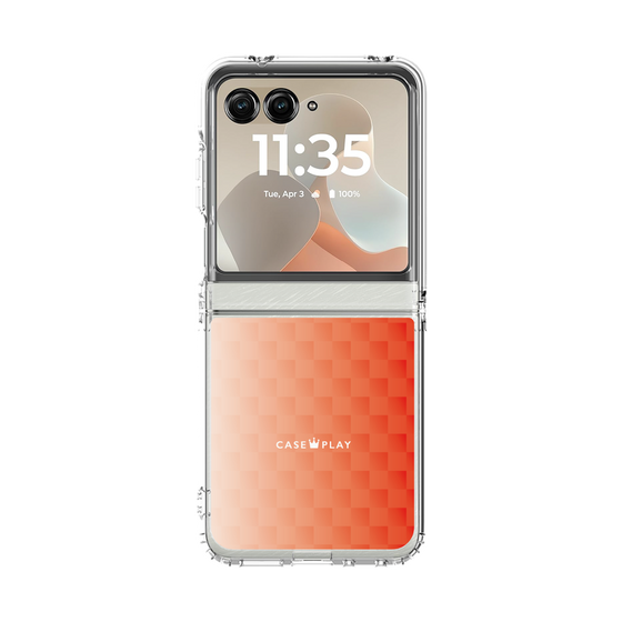 クリアケース［ CASEPLAY Check - Orange ］