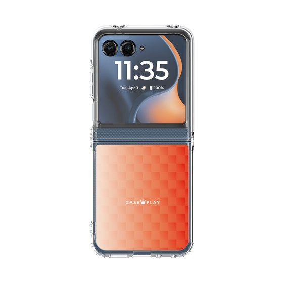 クリアケース［ CASEPLAY Check - Orange ］