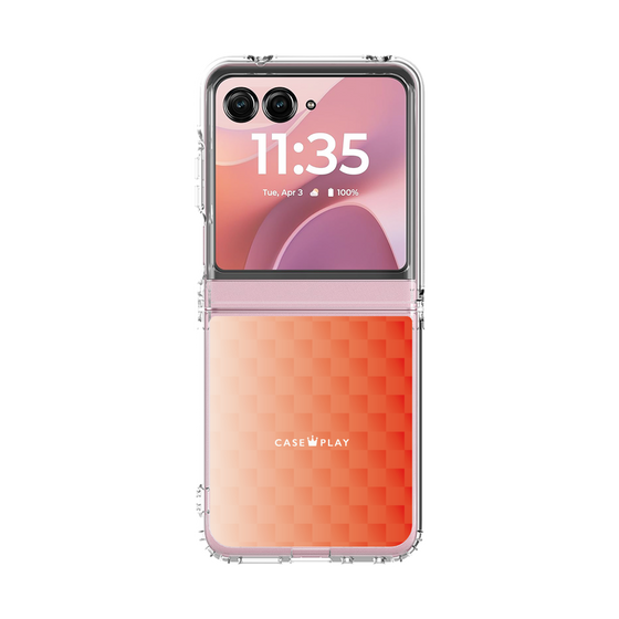 クリアケース［ CASEPLAY Check - Orange ］