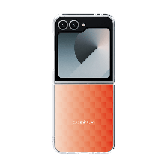クリアケース［ CASEPLAY Check - Orange ］