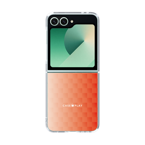 クリアケース［ CASEPLAY Check - Orange ］