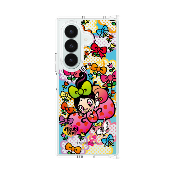 クリアケース［ アクビガール - フラワーリボン ］