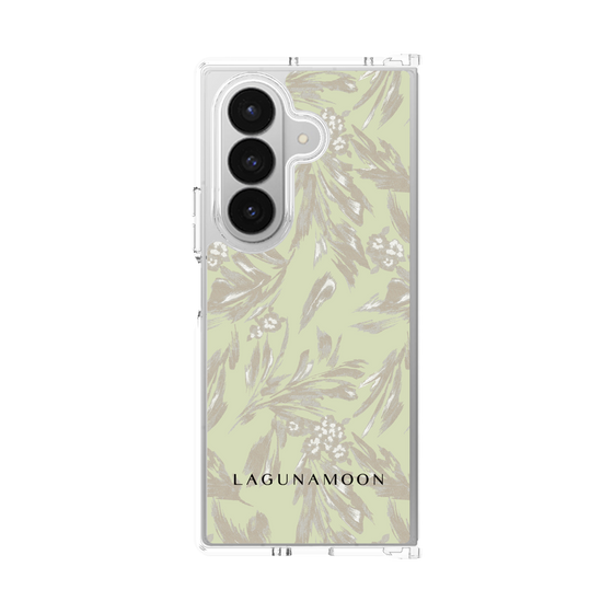 クリアケース［ LAGUNAMOON - ボタニカルジャガード - White×Beige ］