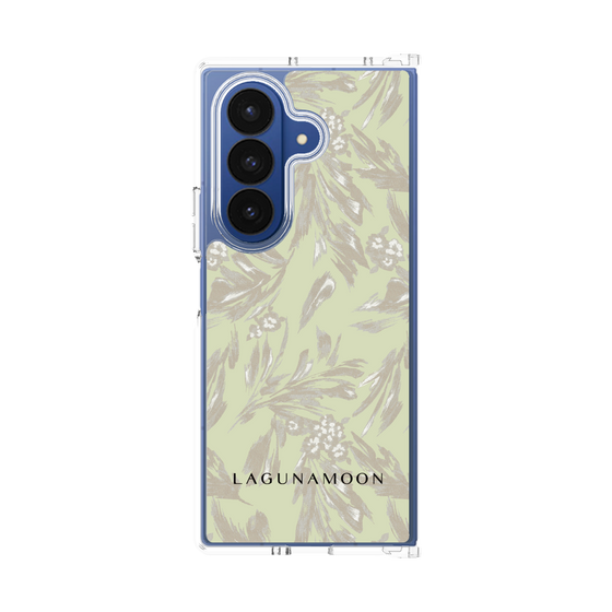 クリアケース［ LAGUNAMOON - ボタニカルジャガード - White×Beige ］