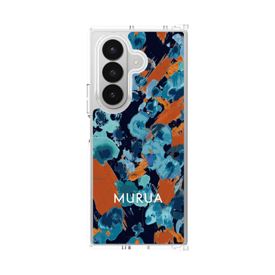 クリアケース［ MURUA - アートプリント - Navy × Orange ］