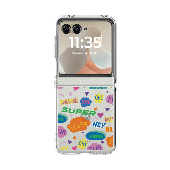 クリアケース［ オリジナル - カラフルモジ ］