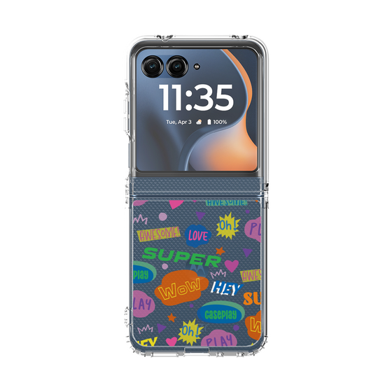 クリアケース［ オリジナル - カラフルモジ ］