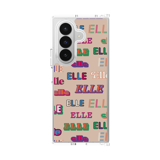 クリアケース［ ELLE - ミックスロゴ ］