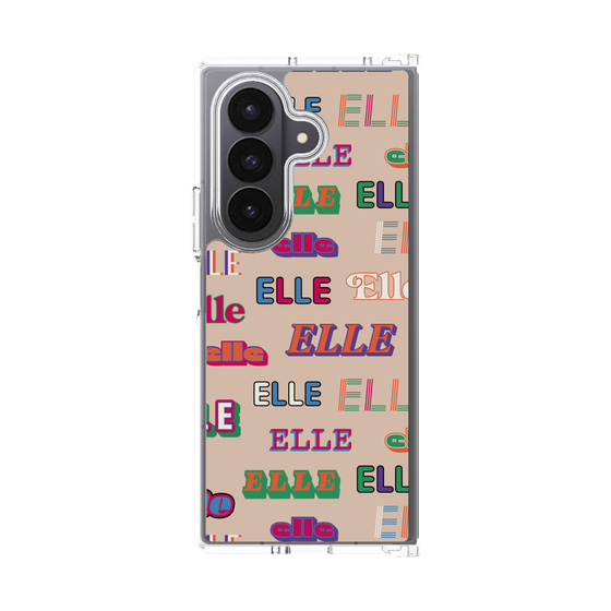 クリアケース［ ELLE - ミックスロゴ ］