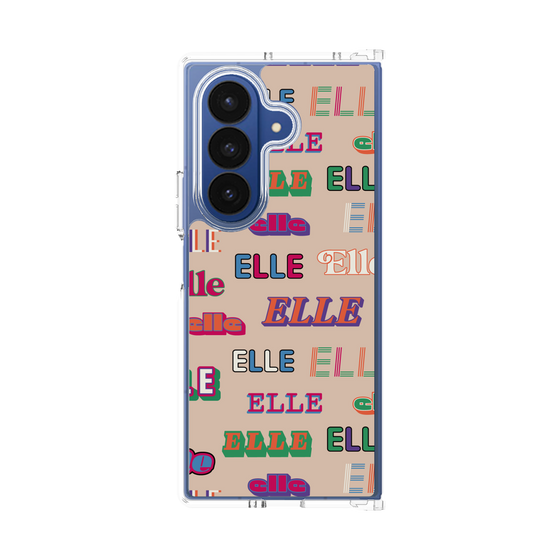クリアケース［ ELLE - ミックスロゴ ］