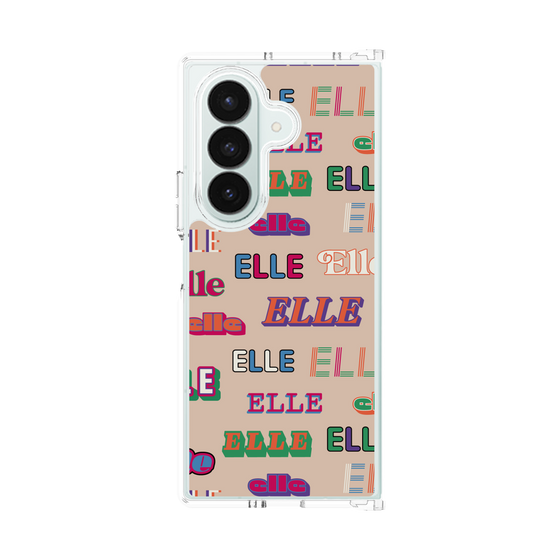 クリアケース［ ELLE - ミックスロゴ ］