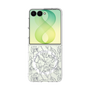 クリアケース［ LAGUNAMOON - フラワーパターン - Clear×Grey ］