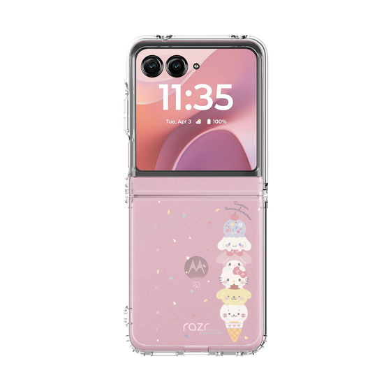 クリアケース［ しろたん×サンリオキャラクターズ - アイスだいすき ］