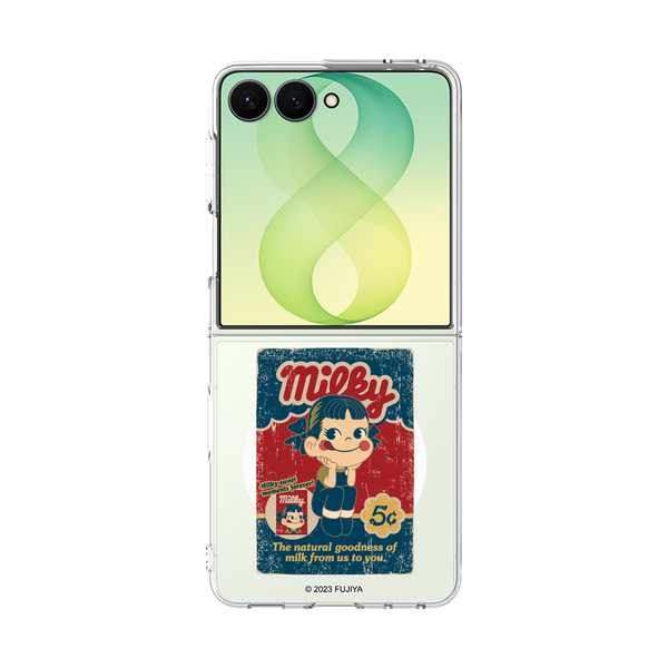 クリアケース for Samsung Galaxy Z Flip8［ ペコちゃん - ブリキ