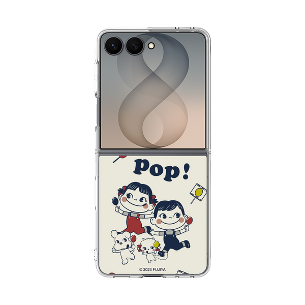 クリアケース for Samsung Galaxy Z Flip8［ ペコちゃん - レトロポップ ］