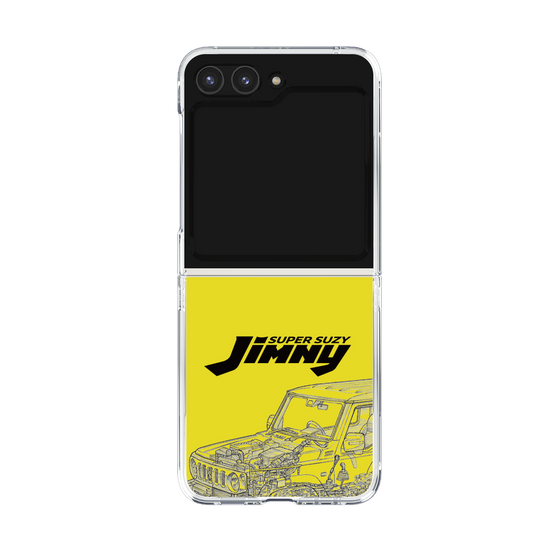 クリアケース［ Jimny SUPER SUZY - Jimny Line drawing - Yellow ］