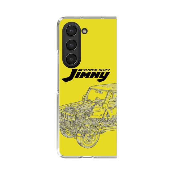 クリアケース［ Jimny SUPER SUZY - Jimny Line drawing - Yellow ］