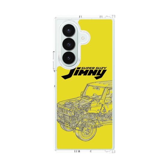 クリアケース［ Jimny SUPER SUZY - Jimny Line drawing - Yellow ］