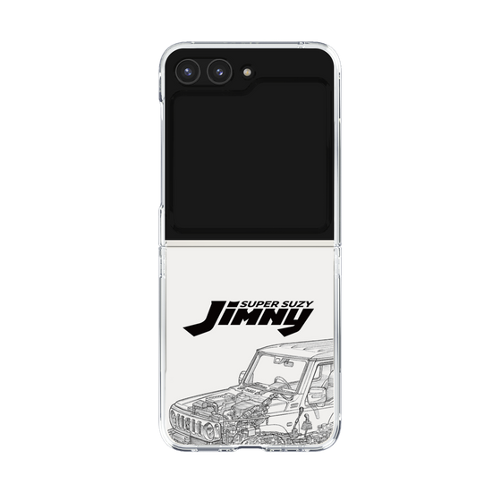 クリアケース［ Jimny SUPER SUZY - Jimny Line drawing - White ］