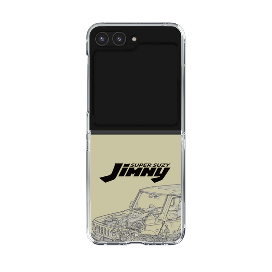 クリアケース［ Jimny SUPER SUZY - Jimny Line drawing - Beige ］